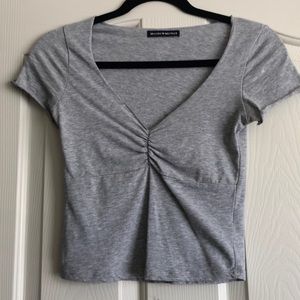 Heather Grey Crop Top